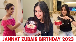 Jannat Zubairs 22th Birthday Celebration 2023 Cake Cut with Shivangi Joshi and Family [upl. by Yasmeen249]