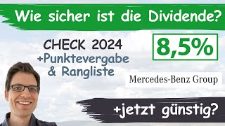 MercedesBenz Group Daimler Aktienanalyse 2024 Wie sicher ist die Dividende Jetzt günstig [upl. by Thoer]