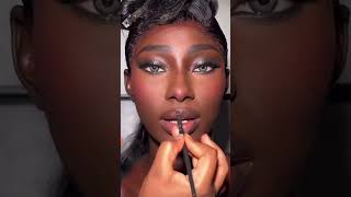 Black skin tone beautiful stunning makeuptutorial beautyofnature [upl. by Cirda817]