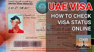 How to Check UAE Visa Status Online 2020  Dubai Visa Validity [upl. by Cordey]