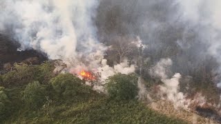 Spectacular and sobering view of Hawaii volcano from above [upl. by Else]