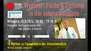 Webinar DGIINÖGIAIN Facts amp Fictions quot10 Mythen zu Furosemid in der Intensivmedizinquot [upl. by Eimmot]