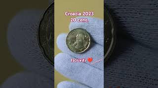 Croazia 20 centesimi 2023 moneta che raffigura Nikola Tesla monete coin croazia 20centesimi [upl. by Ellenehs522]