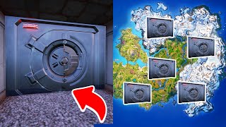 All Vaults Locations in Fortnite Chapter 5 Season 1  How To Open a Vault in Fortnite [upl. by Ysdnil582]