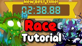 BTD6 Race Tutorial  guide  Spikes Caltrops And More [upl. by Furey609]