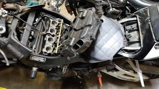 Honda CBR929RR Spark Plugs amp Fuel Tank Removal [upl. by Auhsej941]