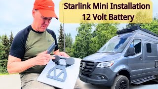 Starlink Mini 12 volt Battery Van Installation 2025 Winnebago Revel Successful [upl. by Wolfe]