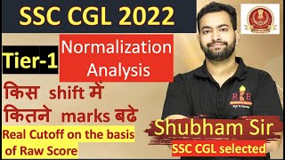 SSC CGL 2022 Tier1 Normalistion analysis Real Cutoff on the basis of raw score [upl. by Mahgirb]