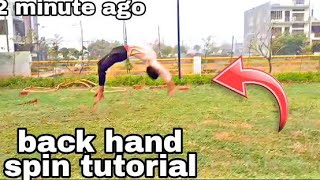 back hand spin tutorial 2 minute long vlog ytshorts treanding viralvideo viral youtubevideo [upl. by Poppo707]