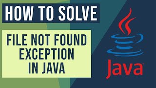 javaioFileNotFoundException – How to solve File Not Found Exception [upl. by Qerat]