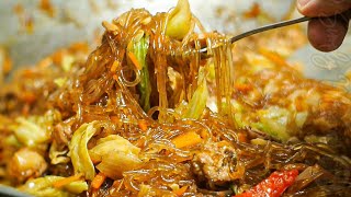 Sotanghon Guisado Recipe 🍜🐔🥕 Sauteed Vermicelli Noodles [upl. by Seiuqram891]