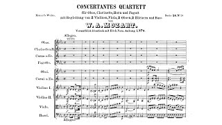 Mozart  Sinfonia Concertante in Eb Major K 297bAnhC 1401 Score [upl. by Alithia980]