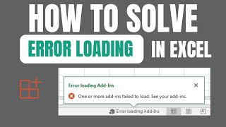 Error Loading Addins Excel and Office Tools [upl. by Ameyn]