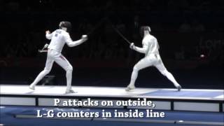 Olympics 2012 Mens Epee Final Piasecki v LimardoGascon [upl. by Tijnar]