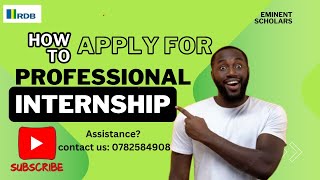 HOW TO APPLY FOR PROFESSIONAL INTERNSHIP [upl. by Akamaozu]