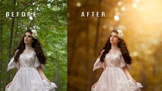 Photoshop cc Tutorial  Outdoor Portrait Editing Blur Background [upl. by Ennaj]