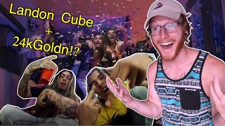 Landon Cube  quotEightiesquot ft 24KGoldn Official Music Video  REACTION [upl. by Dranek314]