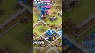 POWER OF THE BARBARIANS Vs BARBARIAN KING 👑clashofclanssubscribe [upl. by Ellezig]