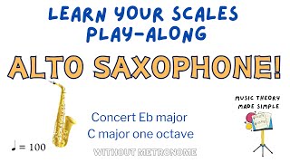 🎷ALTO SAX C Scale PLAYALONG exercises  NO metronome 🎷🎶 [upl. by Anthia]