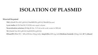 Alkali Lysis method  Plasmid  Isolation [upl. by Clardy]