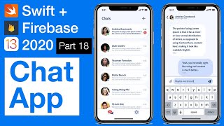 Swift Firebase Chat App Part 18  Location Messages Dark Mode Profile  Xcode 11  2020 [upl. by Alimat]