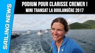 Podium pour Clarisse Cremer  Mini Transat La Boulangère 2017 [upl. by Gardiner]