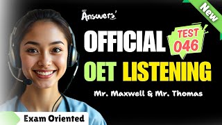 OET LISTENING TEST 26102024 oet oetexam oetnursing oetlisteningtest [upl. by Htennek]