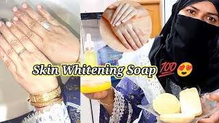 Homemade Skin Whitening soap 💯  Results in 5 days 😲  BinteSaeed Kitchen and Life [upl. by Llennol51]