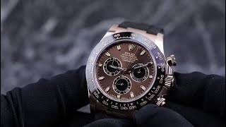 Rolex Cosmograph Daytona Everose 116515LN Choco Dial Unboxing amp Presentation [upl. by Arnelle]