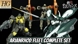 PBandai HG Gjallarhorn Arianrhod Fleet Complete Set Review  Gundam IronBlooded Orphans [upl. by Noah]