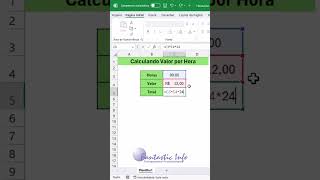 Como Realizar Cálculo de Valor Por Hora no Excel [upl. by Brookes]