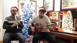 White Christmas on low whistle tin whistle and guitar [upl. by Ettolrahc]