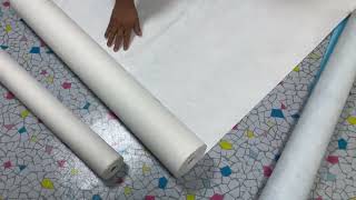 Needle punched fabric inside white sticky felt roll China quality manufacturer [upl. by Alyse886]