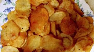 How to cook Spicy Potato chips  Homemade  Easy and tasty  Hyderabadi kitchen [upl. by Notsgnal]