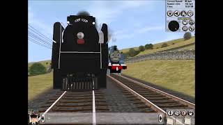 Trainz 2006 Thomas VS CN Northern 16229 Racing In Hawes Junction [upl. by Varrian531]