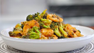 Quick amp Easy Shrimp and Broccoli Stir Fry  Better Than TAKE OUT [upl. by Bergmans603]