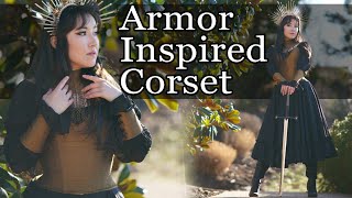 Sewing an Armor Inspired Corset using Aranea Black Free Corset Pattern  Knightcore Wardrobe [upl. by Pontus]