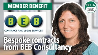 BPCA Member benefit Bespoke contracts from BEB Consultancy [upl. by Annekim]