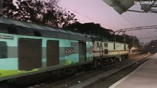 Pune WAP7 30696 led 12939 Pune  Jaipur Biweekly SF Express skips Kasarwadi  Central Railway [upl. by Ludwig529]