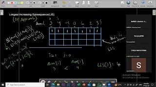 LIS Longest Increasing SubsequenceClass record [upl. by Ina157]
