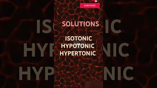 Types of solution isotonic hypotonic hypertonic solutions typesofsolution shorts shortsvideo [upl. by Aydne]