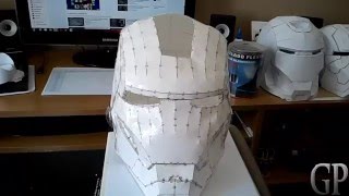 Iron Man Casco Helmet Pepakura Papercraft [upl. by Adnileb]