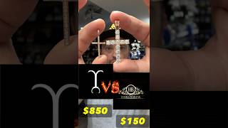 Jacoje 850 Diamond Cross vs Harlembling 150 Moissanite Cross  Whats A Better Jewelry Buy [upl. by Shelli]