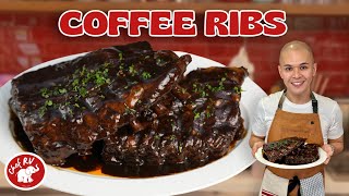 BBQ RIBS WITH COFFEE [upl. by Ynalem]