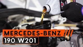 Ölwechsel MERCEDES W201 wie Öl und Ölfilter wechseln AUTODOC TUTORIAL [upl. by Sirois]