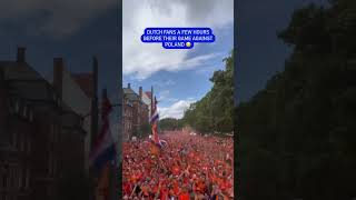 Dutch fans before the game against poland netherlands footballshorts poland sports [upl. by Cletus]