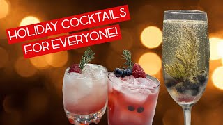 HOLIDAY COCKTAILS FOR EVERYONE Alcoholic and non alcoholic Christmas Cocktails [upl. by Erreip]