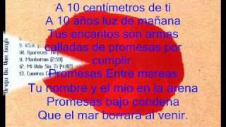 A Diez Centimetros De TiLa Oreja De Van Gogh Con Letra [upl. by Farand]