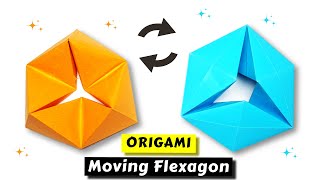 How To Make A Paper MOVING FLEXAGON With One Paper  Paper Flexagon Toy [upl. by Martz722]