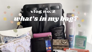 vlog 2  whats in my bag 👜  makeup bag wallet etc [upl. by Gabrielli]